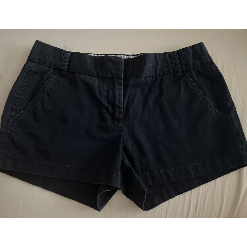 J Crew‎ Chino Shorts Size 4 Navy Blue G2